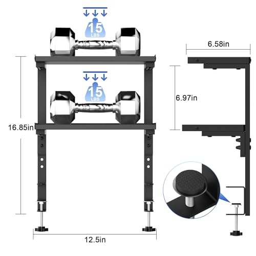 2 Tier Clamp on Desk Shelf - view 2