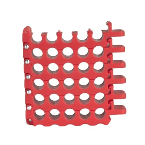 Hinged Data Cable Guide for Clearly Separated Cord Paths, Red