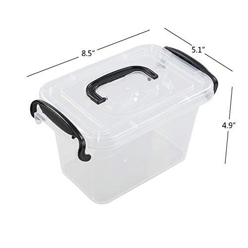 1.5 L Plastic Clear Storage Box, Multi-Purpose Bin with Lid, 6-Pack - view 4