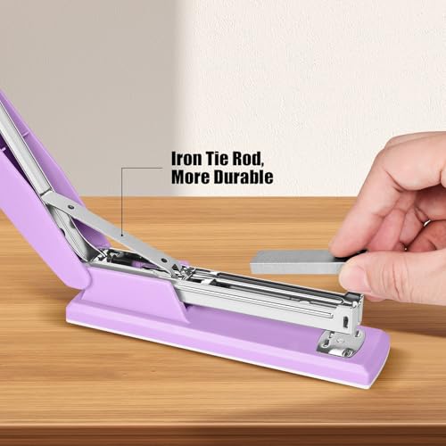 Stapler 25 Sheet Capacity with 1000 Staples and Staple Remover, Purple - view 6