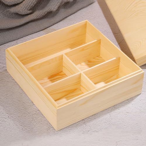 Wooden Tea Bag Organizer Box with Compartments Coffee Storage - view 4
