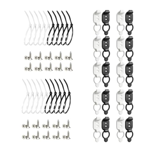 Adhesive cord guides for bedside and home office cable control needs