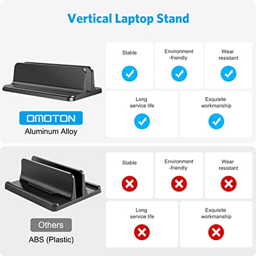 Vertical Laptop Stand Holder, Adjustable Dock for MacBook, Black - view 2
