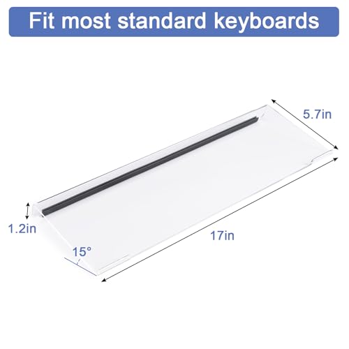 Clear Acrylic Tilted Computer Keyboard Holder for Ergonomic Typing - view 2
