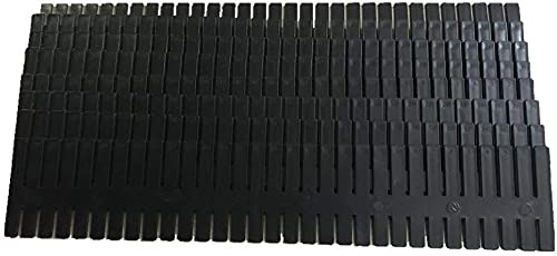 8pcs DIY Plastic Grid Drawer Dividers Adjustable Drawer Organizer Storage Separators Tidy Container for Closet, Office Desk, Kitchen Storage, Dresser, Makeup Tools, Underwear, Socks (Black) - view 4