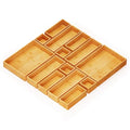 14-Piece Bamboo Drawer Organizer Storage Boxes Set, Wood Tray Junk Drawer Organizers Multi-Use Divider Bins for Kitchen, Bathroom, Office Desk and Makeup Organization (14 Pack, Natural)