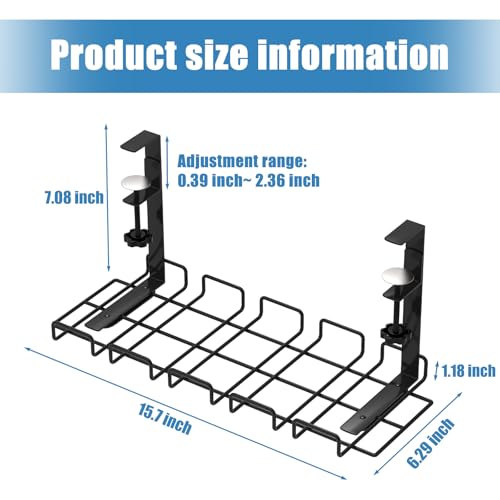 Under Desk Cable Management Tray with 52Pcs Different Essential Accessories - view 3