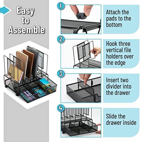 Mesh Desk Organizer with Drawer - view 6