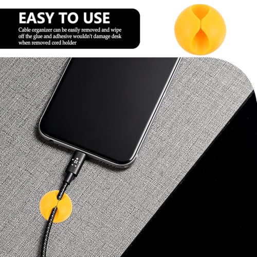 20Pcs Rubber Cable Clips with Strong Adhesive for Office Routing - view 3