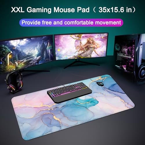 Desk Mat Pad,Large XXL Extended Mouse Pad Mat for Desktop Keyboard - view 3