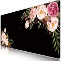 Extended Gaming Mouse Pad,35.4 x 15.7in Desk Pad,Flower