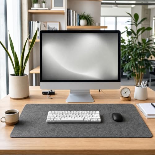 Large Felt Desk Mat for Keyboard and Mouse，Computer Desk Pad Protector