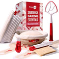 Sourdough Starter Kit with Round & Oval Banneton Proofing Baskets