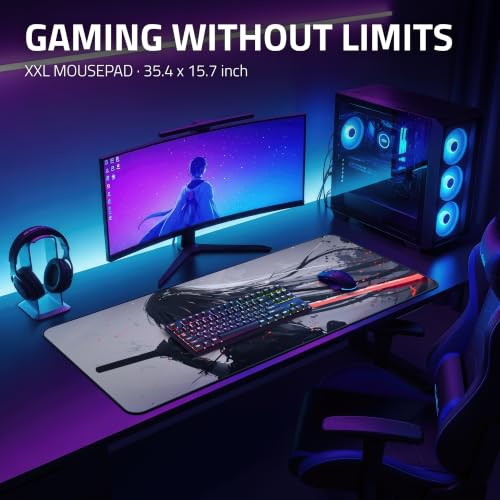 XXL Anime Gaming Mouse Pad 35.4 x 15.7 inch - Water-Resistant - view 4