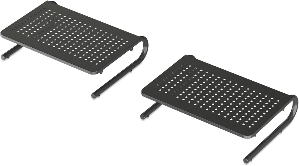 Double-Deck Desk Monitor Stand Riser for Computer,Laptop,Printer, Notebook and All Flat Screen Display with Vented Metal Platform and 4 Inches Height Underneath Storage (MST002) - view 7