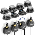 Cable Clips 12 Pack Rotatable Cord Organizer with Adhesive
