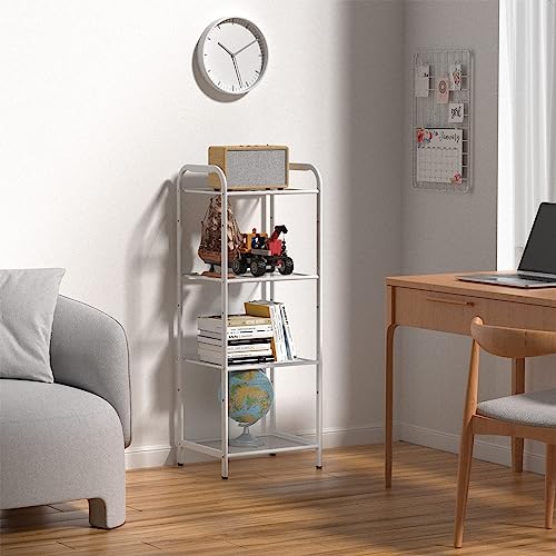 4 Tier Standing Shelf Units for Kitchen Storage Rack, White - view 4
