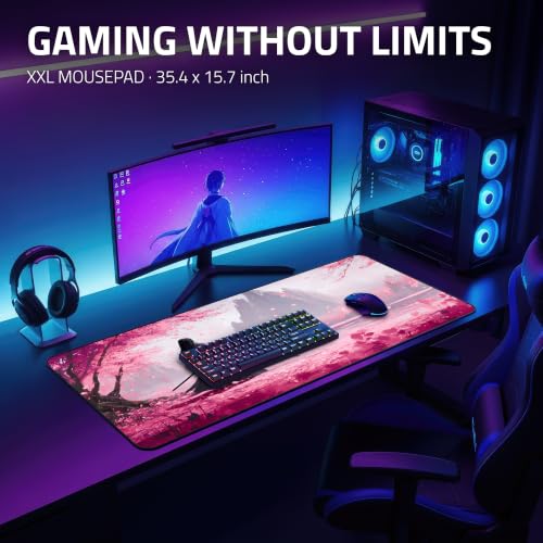 XXL Anime Gaming Mouse Pad 35.4 x 15.7 inch - Water-Resistant - view 4
