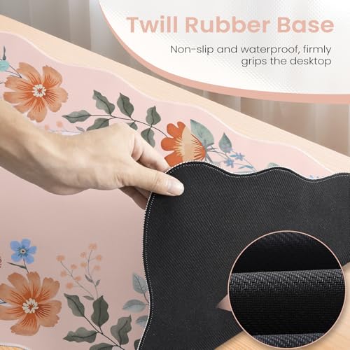 Cute Desk Pad for Desktop Setup, Large Keyboard Mat(Light Pink) - view 5