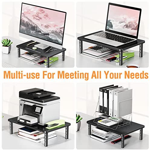 2 Pack Monitor Stand Riser - 3 Height Adjustable Monitor Stand - view 4