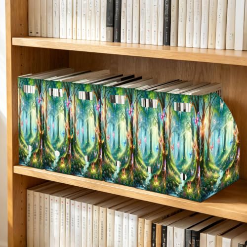 Foldable Magazine File Holders for Desk Shelf, 3 Pack Plastic - view 6