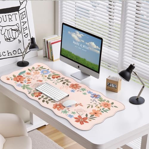 Cute Desk Pad for Desktop Setup, Large Keyboard Mat(Light Pink) - view 6
