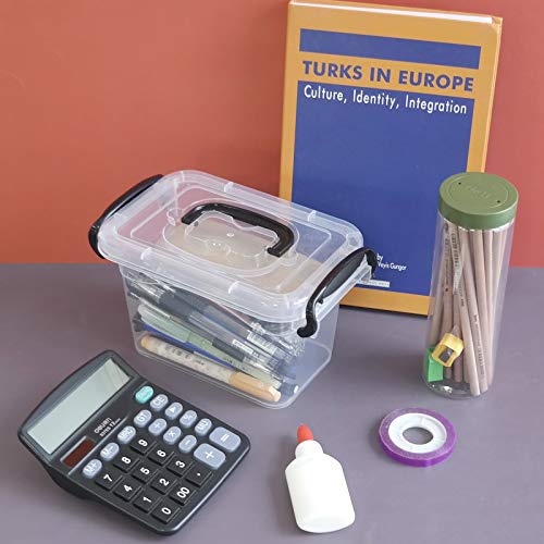 1.5 L Plastic Clear Storage Box, Multi-Purpose Bin with Lid, 6-Pack - view 7