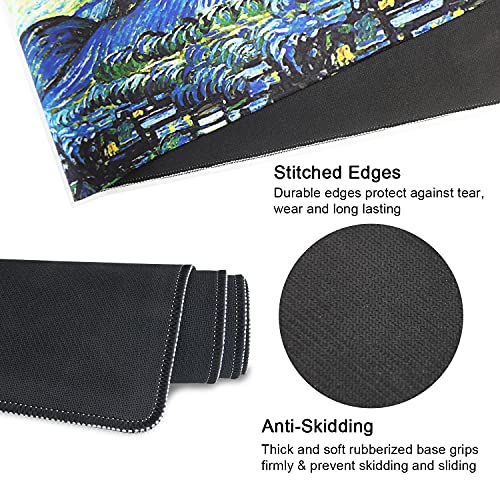 Extra Large Extended Gaming Desk Mat 34.75 x 15.25 inch Mouse Pad - The Starring Night - view 3
