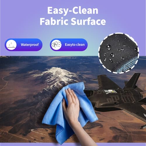 F-35 Fighter Jet Military Aircraft Large Mouse Pad, US Air Force Desk Mat - view 5
