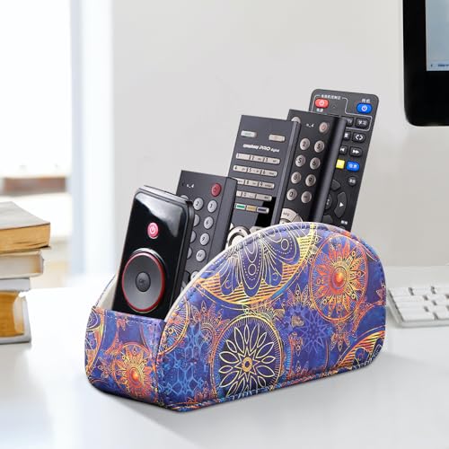 TV Remote Control Holder with 5 Compartments,Remote Caddy/Tray for Table - view 2