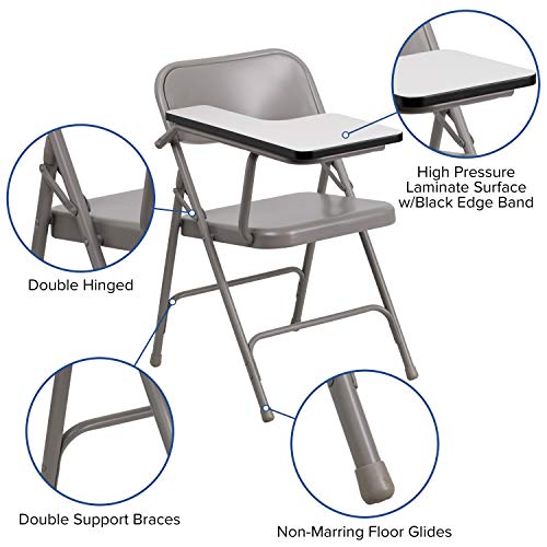 Ralph Premium Steel Folding Chair Bundle with Right & Left Handed Tablet Arms, 500lb Capacity - view 4
