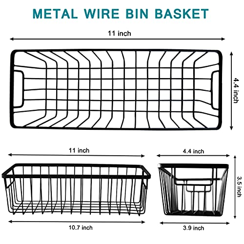 Wall Hanging Baskets, Small Wire Basket for Organizer, 4 Pack - view 2