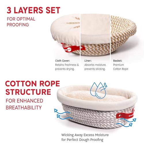 Sourdough Starter Kit with Round & Oval Banneton Proofing Baskets - view 4