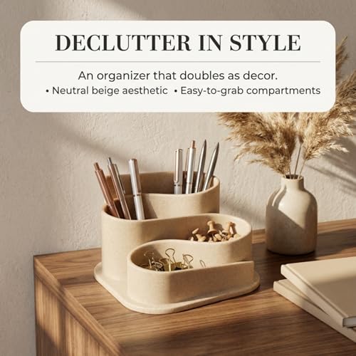 Aesthetic Desk Organizer - Modern Desk Accessories - Boho Pen Holder - view 6