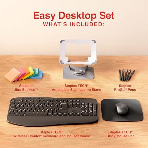 Easy Desktop Set, Keyboard, Mouse, Stand, Pens & Notes Bundle - view 2