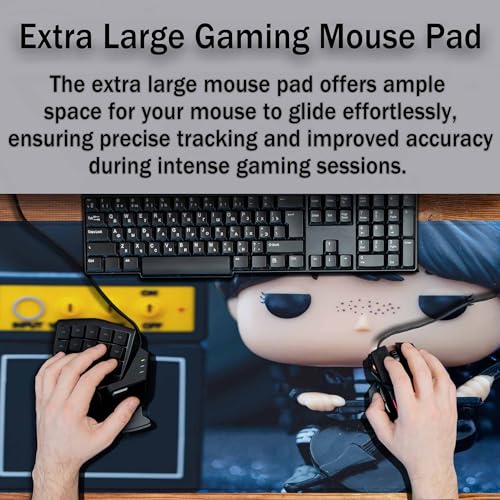 Vinyl Figure Desk Mouse Pad Mat Extended Gaming Keyboard Mousepad for Computer,Home,Office 35.4"X15.7" - view 4