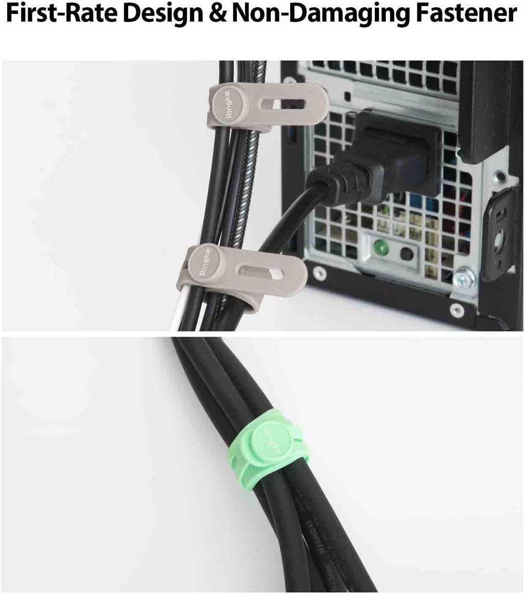 Silicone Cable Ties [Reusable Cable Management] Flexible Cord Organizer, Adjustable Length Long-lasting Durable Cable Clips - 15 Pack - view 8