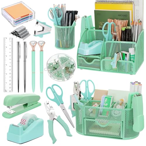 17 IN 1 Office Desk Organizer Set for Back to School Supplies Accessories
