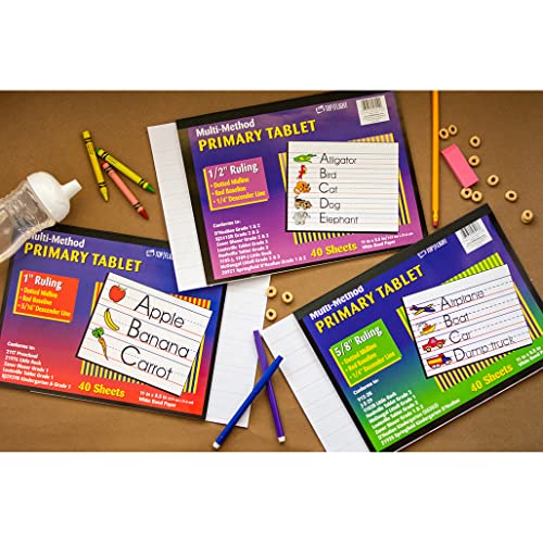 Multi-Method 1st Grade Primary Tablet, 1 Inch Ruling, Bond Paper, 11 x 8.5 Inches, 40 Sheets (56415),White - view 4