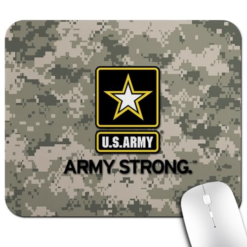 US Army Military Design Mouse Pad, Vintage Camouflage Patriotic Desk Mat