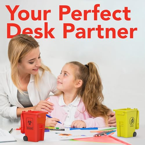 Mini Trash Can Pencil Holder for Desks, Complete Bundle - view 5