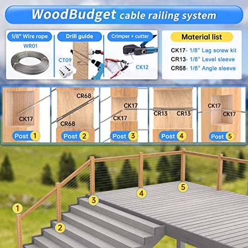 30 90 Degree Visible Cable Railing Drill Guide Jig CT09 - view 5
