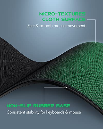 Gaming Mouse Pad Desk Mat 47.2” x 23.6”, Oversized Large Mouse Pad, Non-Slip Mousepad, Super-Thick with Special-Textured Surface, Anti-Fray Stitched Edges, Desk Pad Manta P4 - view 2
