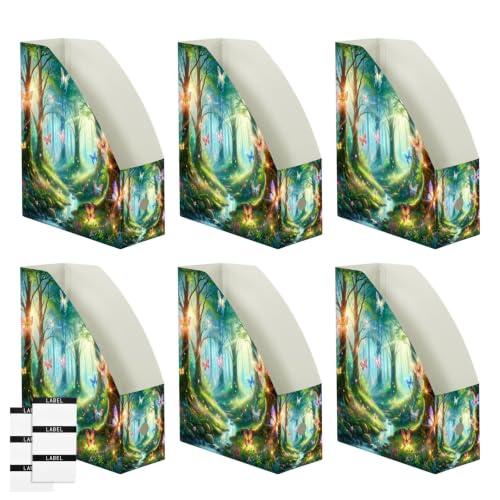 Foldable Magazine File Holders for Desk Shelf, 3 Pack Plastic - view 2