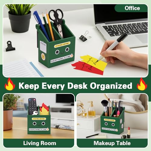 Dumpster Fire Pencil Holder with 100 PCS Flame Sticky Notes - view 5
