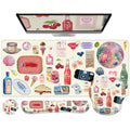 Desk Pad Mat, Large Mouse Pad and Keyboard Wrist Rest Set