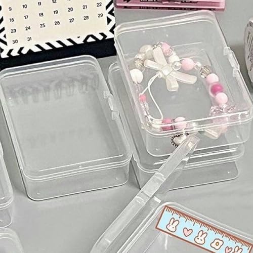 Rectangular Transparent Plastic Storage Box - Desktop Drawer Organizer Container for Home, Dustproof & Stackable, Ideal for Crafts, Makeup & Small Items - view 7