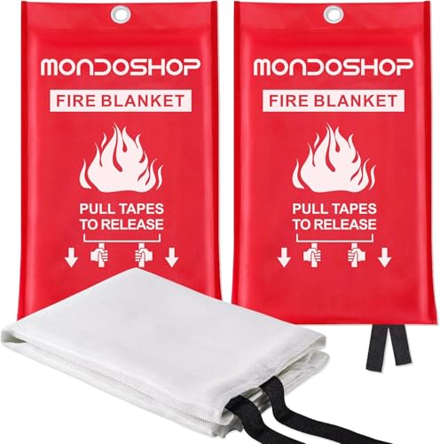 Fire Blankets Emergency for Kitchen Home - Emergency Fire Retardant Blanket for Home Fireproof Blanket for Camping, Grill, Car, Office, Warehouse, School, Picnic, Fireplace