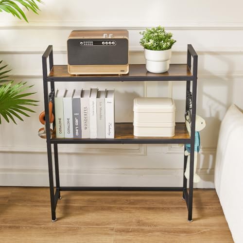 Office Desktop Shelf Organizer Computer Storage Rack Adjustable Desk Bookshelf Display Shelf for Office Home Dormitory,Brown UTMZ004H - view 6