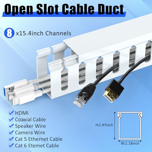 Open Slot Wiring Raceway Cable Duct,Cable Management Cord Track - view 2
